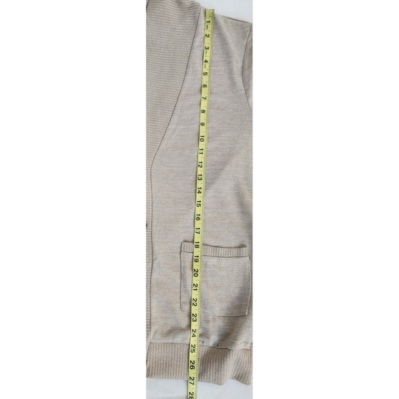H2H Beige 4 Button Shawl Collar Knitted Cardigan Sweater Mens Size Medium - Picture 5 of 7